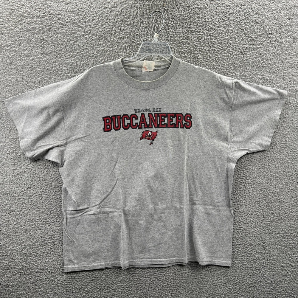 Majestic‎ Tampa Bay Buccaneers Mens Graphic Tee XXL Gray NFL Football Y2K Fan
